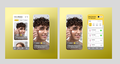 Skin Care App Prototype Ready !! #skincare #appdesign #figma 3d animation branding graphic design logo motion graphics ui