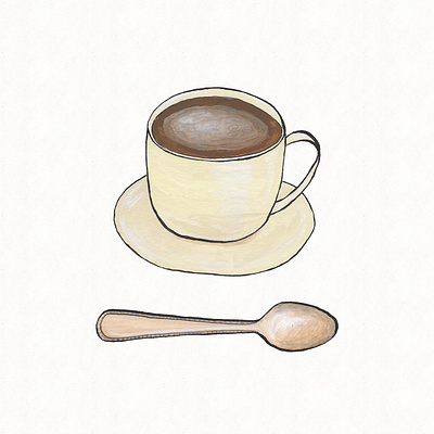 Coffee + spoon illustration