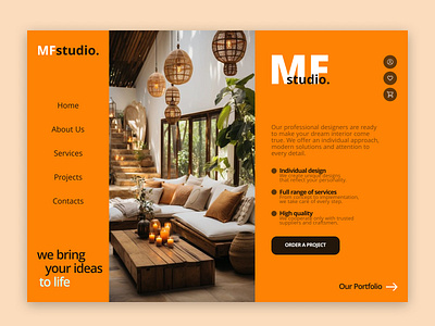 MFstudio. - Interior Design Studio brightcolours design design studio interior design interior design studio landing landingpage uiu uxui web design