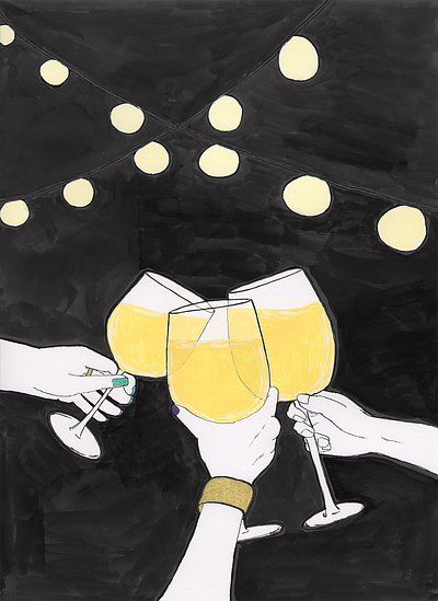cheers! illustration watercolour