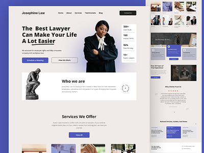 Josephine Law Firm Website Design clean landon page minimal ui uxui visual design website design