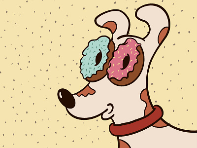 Donut friend best friend dog donut fresco friend illustration jack russell