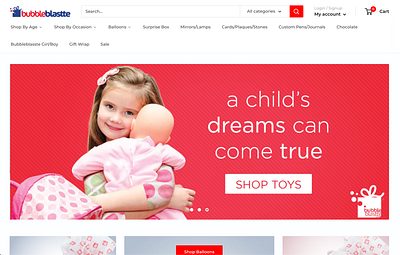 BubbleBlastte.com | Kids gift shop in USA NY dev.nazmul.co frontend developer frotnend nazmul.co shopify ui