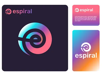 Spiral logo | Logo design | Branding brand identity branding color creative logo design design agency espiral graphic design internet letter e logo letter mark logo logotype packaging design s t u v w x y z spiral logo tech ui word mark
