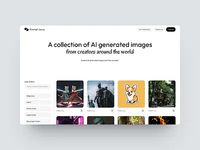 Website Design and Development for Prompt Journey branding design ui ux web design web development webflow website