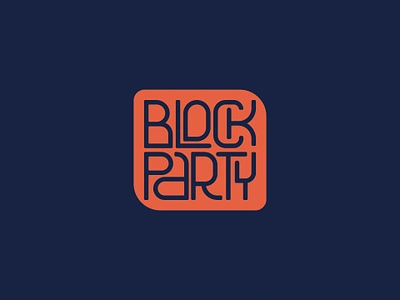 Block Party branding lettering logo type typography