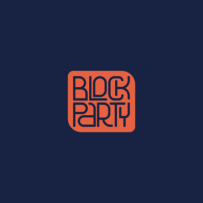 Block Party branding lettering logo type typography
