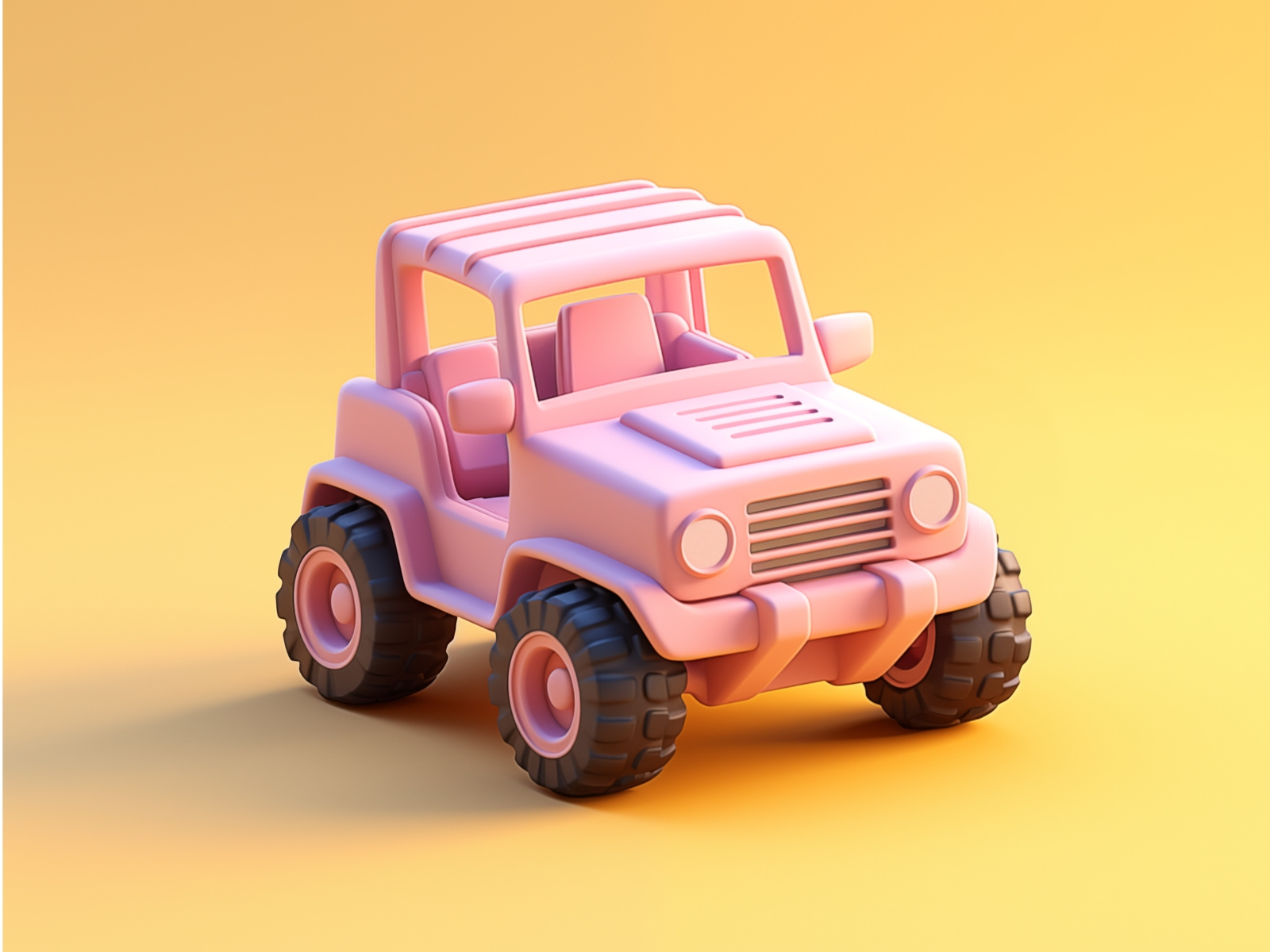 Example of 3D Custom Cartoon Jeep 