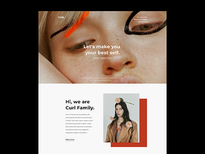 website layout beauty landing page layout ui web design website