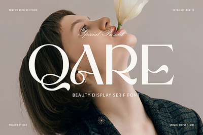 QARE - Beauty Display Serif Font By Koplexs Studio A cursive display elegant fonts logo modern serif serif font typeface