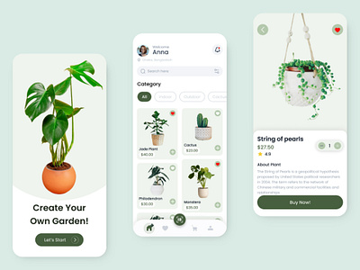 Plant Shop-Mobile App garden mobile app plant plant shop ui