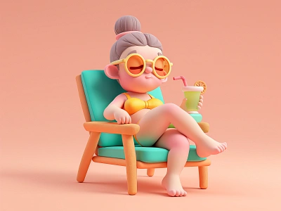 3D Cartoon Grandma Sunbathing | Cartoon Grandma on Beach 3d cartoon grandma 3d cartoon grandma on beach 3d cartoon grandma sunbathing 3d illustration 3d illustration cartoon grandma 3d illustration grandam branding cartoon grandma cartoon grandma on beach cartoon grandma sunbathing fiverr gerdoo graphic design illustration illustration cartoon grandma illustration grandam