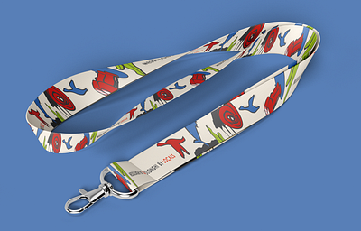 Illustrated Lanyard Designs abstract coast greece lanyard merchendise nature pattern pattern design product design seaside sunset vector