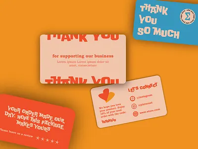 Thank You Card Templates business card card template creative market template thank you cards