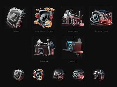 3D Icon Market CSGO \ CS2 3d branding cinema 4d design graphic design icon iconset illustration logo ui