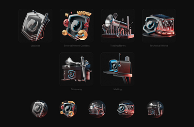 3D Icon Market CSGO \ CS2 3d branding cinema 4d design graphic design icon iconset illustration logo ui