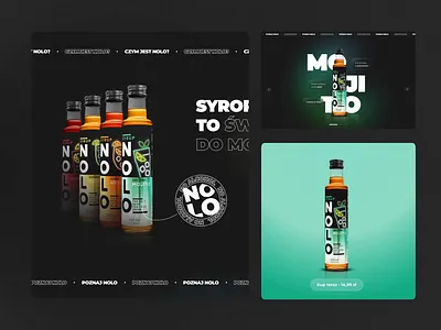 Landing Page for Mocktail Syrups animation commerce dark mode ecommerce landing page motion graphics web design youth