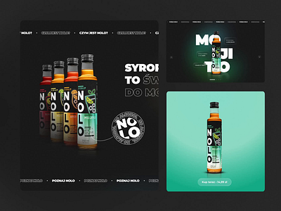 Landing Page for Mocktail Syrups animation commerce dark mode ecommerce landing page motion graphics web design youth