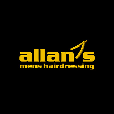 Allan's Haircut branding color pallet graphic graphic design logo social media