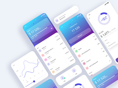 Financial app graphic design ui user experience ux