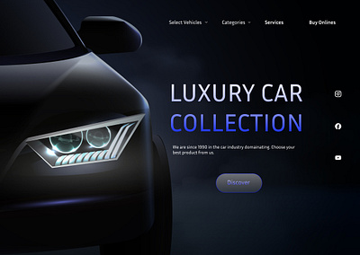 LUXUERY CAR branding car design graphic design product designer typography ui ux