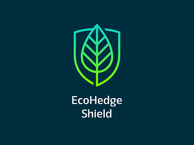 EcoHedge Shield Logo Design branding design graphic design illustration logo typography vector
