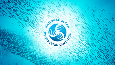 National Ocean Protection Coalition branding climate change coalition conservation coral environment fish hand hands identity life logo marine nature ocean protect protection sea sustainability wildlife