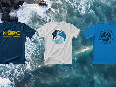 National Ocean Protection Coaltion branding climate climate change conservation design environment fish hand hands identity logo marine nature ocean protection sea sustainability t shirt wave wildlife