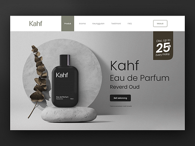 Kahf - Landing Page design design landing page kahf landig page parfume landing page ui parfume product ui ui design