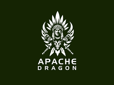 Apache Dragon Logo apache dragon apache.logo brand branding bussines casino company corporate dragon elegant exclusive extended flame flying fur indian logo for sale powerpoint red strong wild