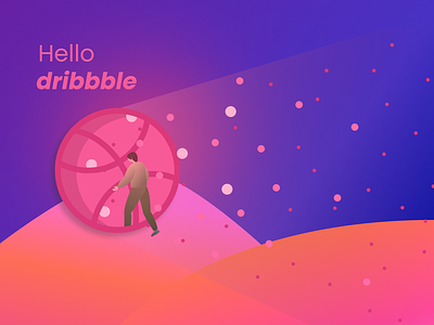 Hello Dribbble! 🏀👋🏻 design graphic design illustration ui vector