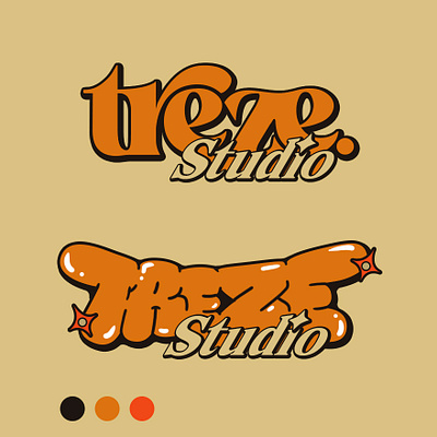 "Treze Studio" logo concepts branding graffiti graphic design logo logotype