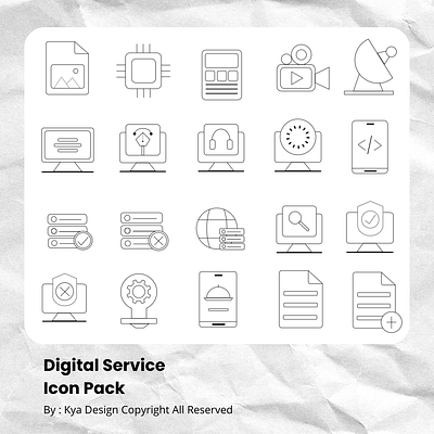 Digital Service Icon Pack design graphic design illustrator vector
