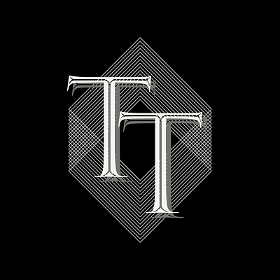Letter T Elegant Serif Logo, geometric black bw geometric letter logo minimal t typography white