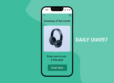 DailyUI #097-Giveaway app design ui ux