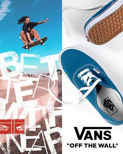 Vans - Better With Wear Typographic Poster advertisement design experimental typography graphic design grunge marketing poster typography vans