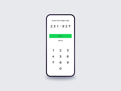 Pin Code dailyui design mobile ui ui design uiux user interface