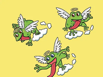 Angel Frog animal animation design frog illustration