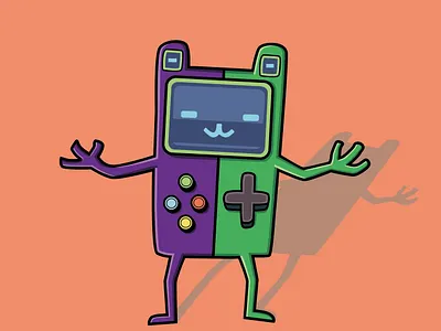 Console Frog animal animation design frog illustration vector