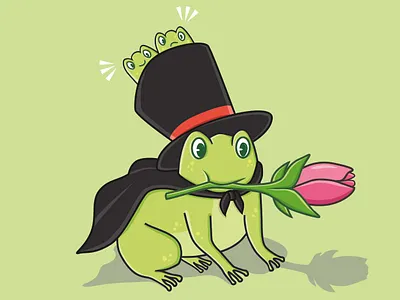 Frog Magician animal animation cute design frog illustration vector