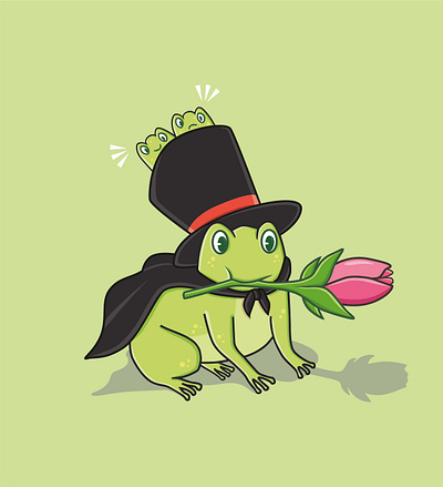 Frog Magician animal animation cute design frog illustration vector