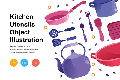 Kitchen Utensils Object Illustration pot