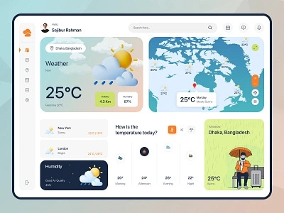 Weather Report Dashboard Design app design dashboard design design design uiux figma design oripio oripio studio ui uiux ux designer weather app design weather report web app design web dashboard website design