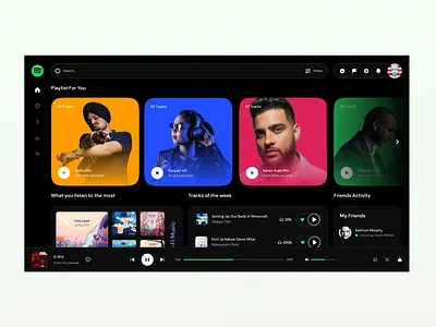 Spotify Web Player Design Revamped 3d animation app branding design graphic design logo motion graphics music ui ux