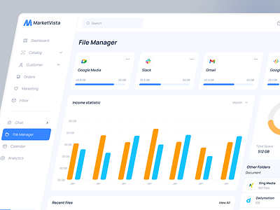 File Manager Dashboard Design dashboard design file manager product design saas