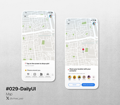 #029_DailyUI Map app branding dailyui design figma gps graphic design illustration interface logo map ui