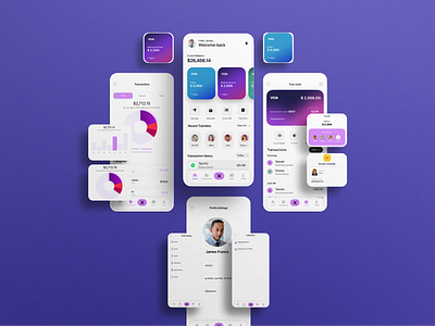Bank Finance App UI UX | Transactions | Cards | Web App 3d animation app bank card sorting cards finance personas user experience user interviews user research