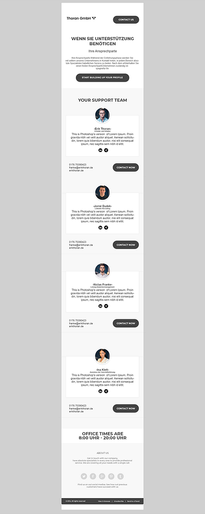 Call Center Support Team Email Template Design | Mailchimp Email branding ecommerce website email design email template design html template mailchimp ux