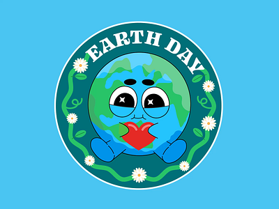 Earthday Sticker 2d after effects animation design illustration motion design motion graphics