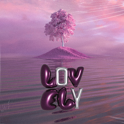 LOVELY album cover 3d design graphic design illustration noise textures typography